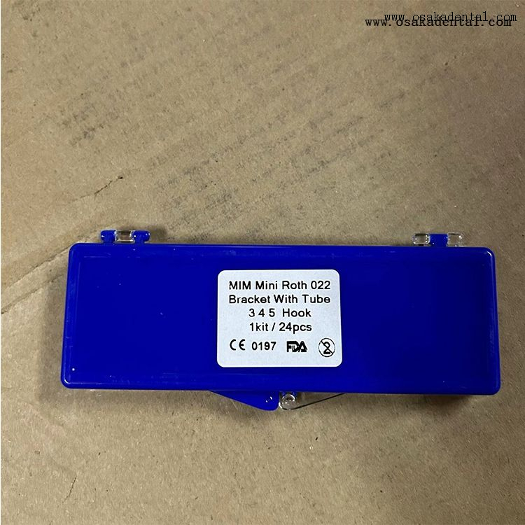 Soporte de ortodoncia dental con tubos bucales de 4 piezas