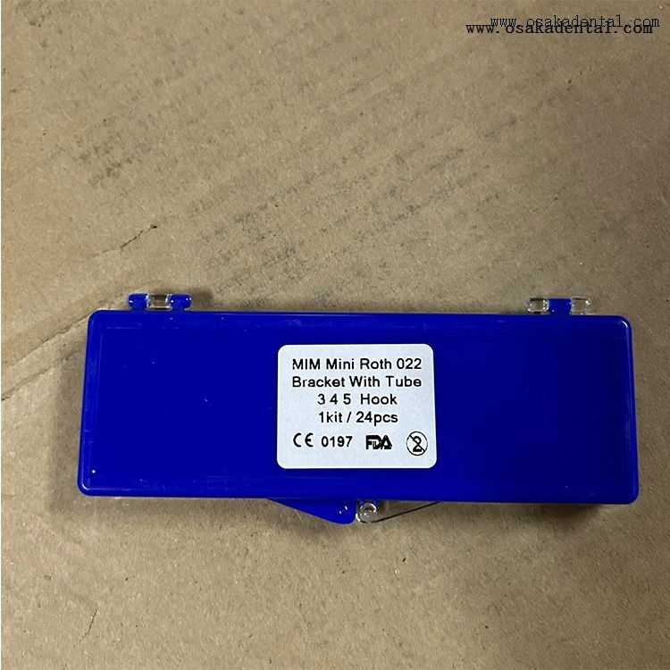 Soporte de ortodoncia dental con tubos bucales de 4 piezas