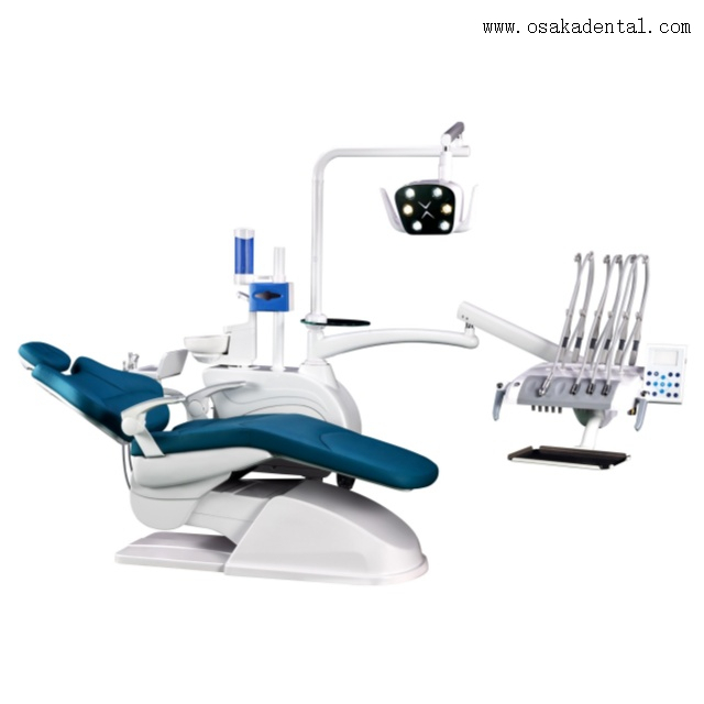 Sillón dental de cuero con bandeja montada superior 