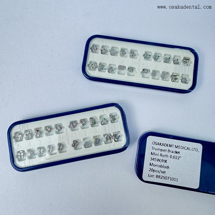 Embalaje de caja de soporte metálico monobloque de ortodoncia ROTH/MBT
