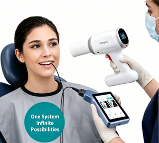 Unidad de rayos X con mango dental y sensor con pantalla