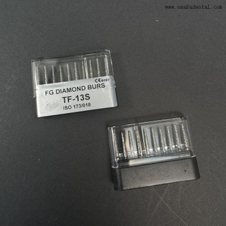 Dental FG Diamond Bur negro 10 unids/caja embalaje OSA-F265-3