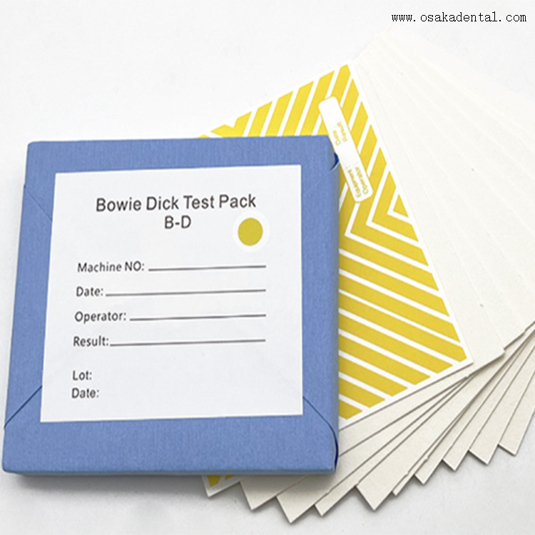 Paquete de prueba Bowie-Dick para autoclave dental