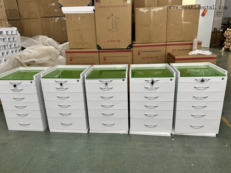 Carro de Herramientas Móvil Dental 5 Cajones con Cerradura OSA-T5