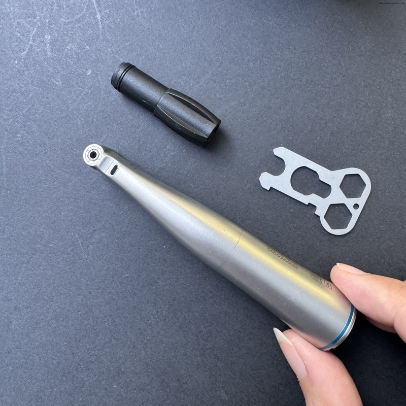 Contraángulo dental de fibra óptica 1:1 para fresas RA o fresas FG