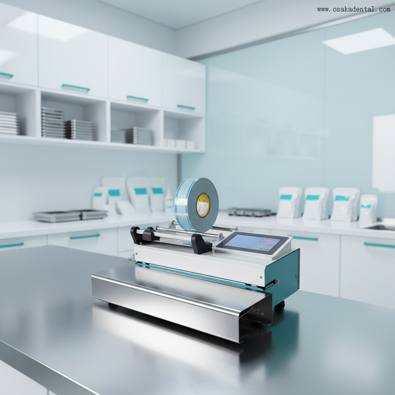 Máquina de sellado automático Dental con función de corte e impresión, máquina envasadora de bolsas de esterilización Dental