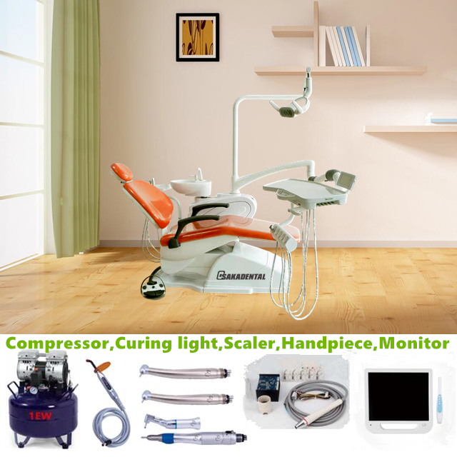 Buena silla dental con l&aacute;mpara LED de calidad y reflector estable