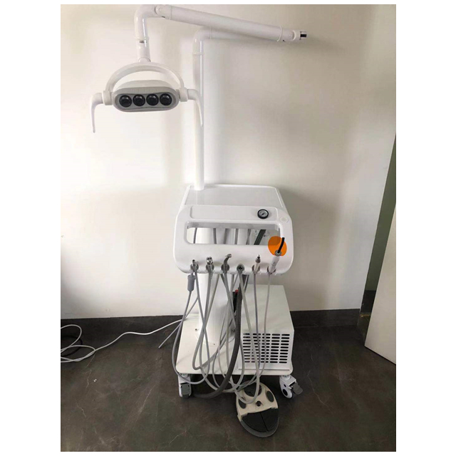 Unidad dental portátil y carro móvil con lámpara LED