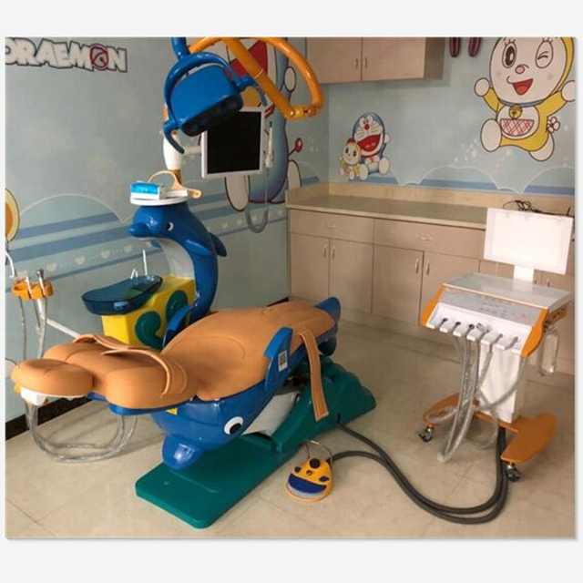 Encantadora unidad de silla dental para niños de dibujos animados de Dolphin