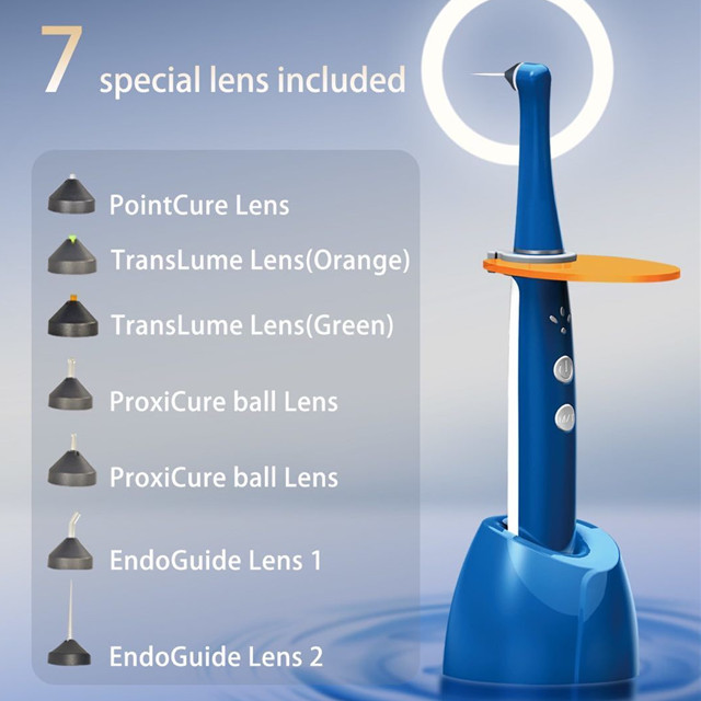 Nueva lámpara de polimerización dental de un segundo con puntas de plástico