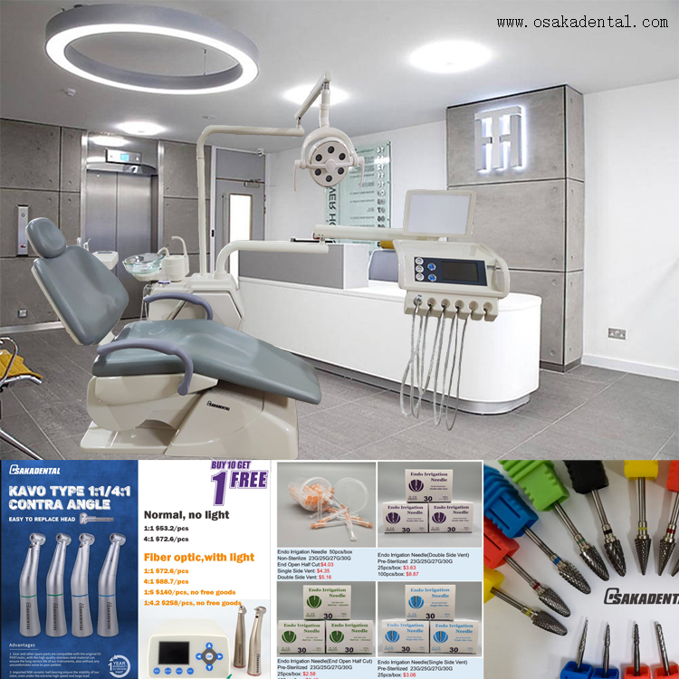 Silla Dental Smart Cover con taburete de dentista para clínica dental con material de impresión de alinato dental
