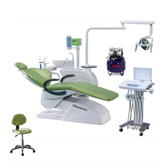 Unidad de sillón dental con bandeja de instrumentos portátil