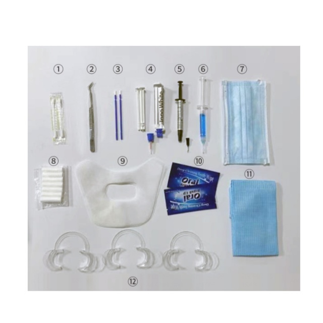 Material blanqueador para blanquear los dientes dentales.