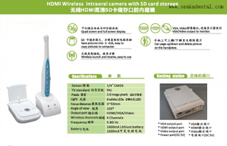 Cámara bucal dental con salida VGA+Video