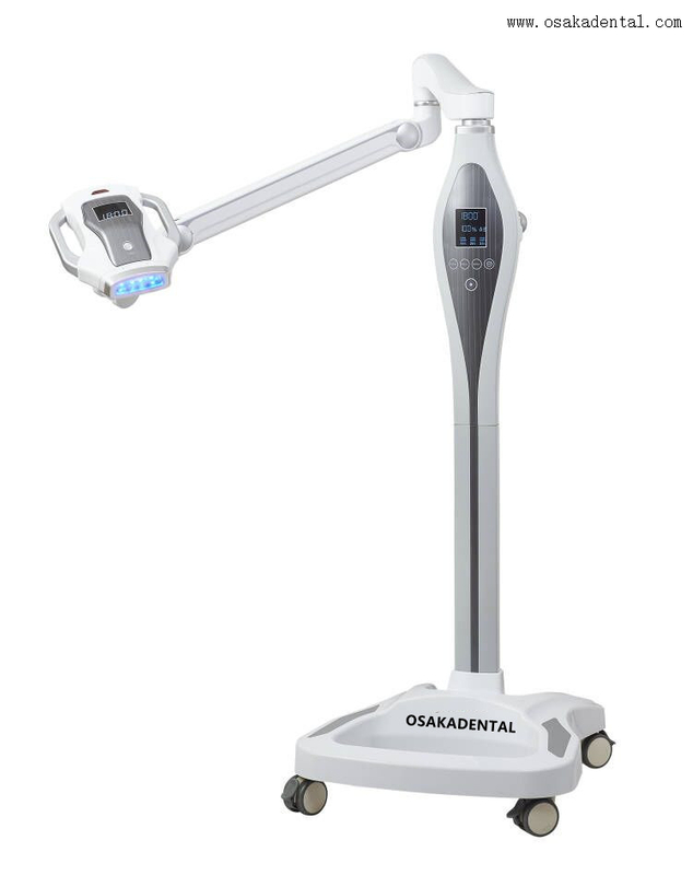 Lámpara blanqueadora de dientes Mobie de color azul con 10 LED y rueda