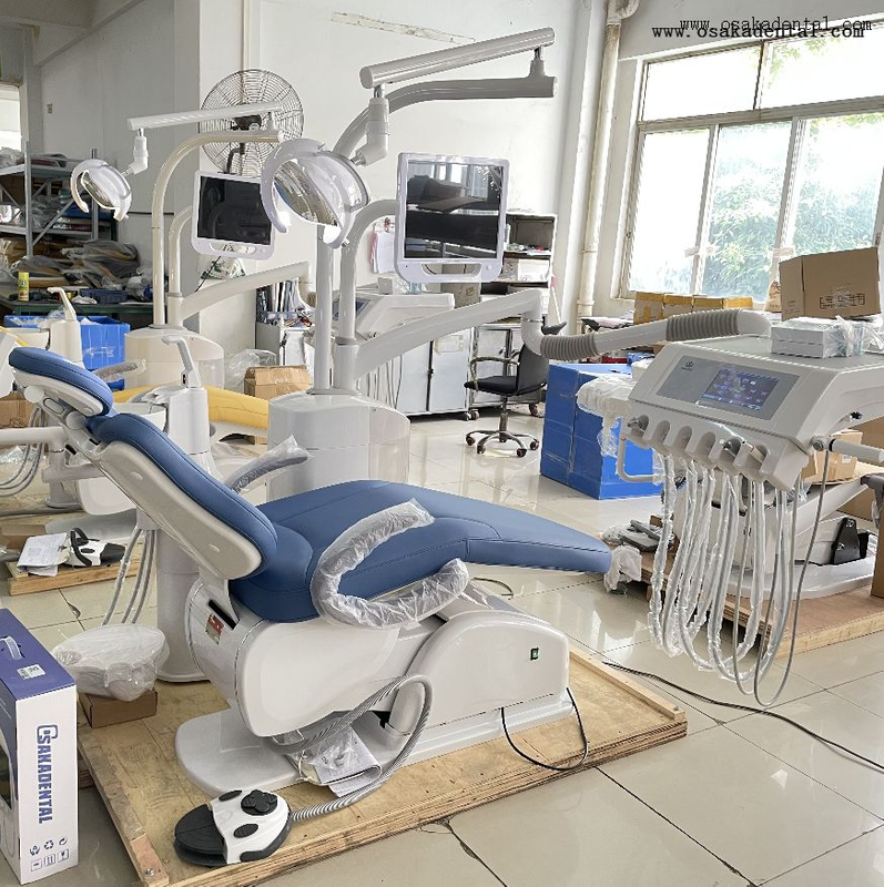 Unidad de sillón dental de cuero suave con asiento estable y sistema de control digital