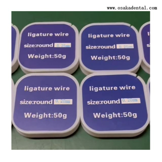 Alambre de ligadura de ortodoncia dental para aparatos ortopédicos