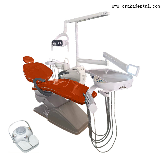 Unidad de sillón dental con opciones de equipo dental y carrito móvil