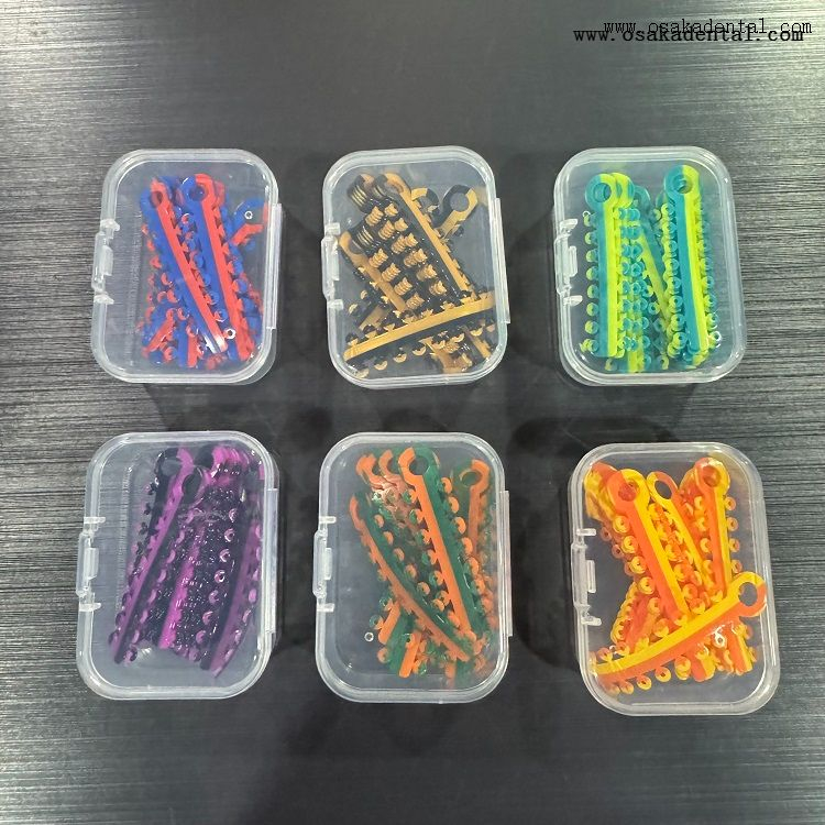 Ligadura de ortodoncia dental de doble color OSA-F729-S1-D