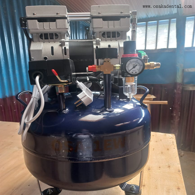 Suministro de compresor de aire de 40 litros para dos unidades de sillón dental