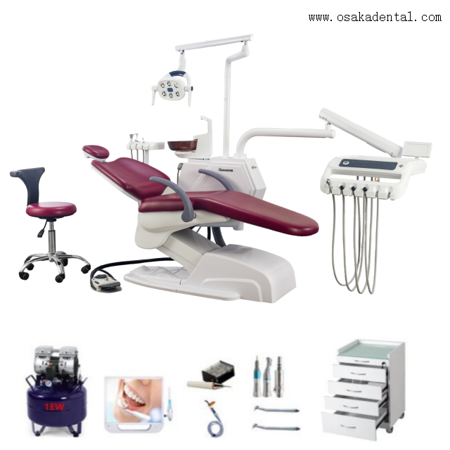  Conjunto de sillón dental Big Seat con gabinete para clínica