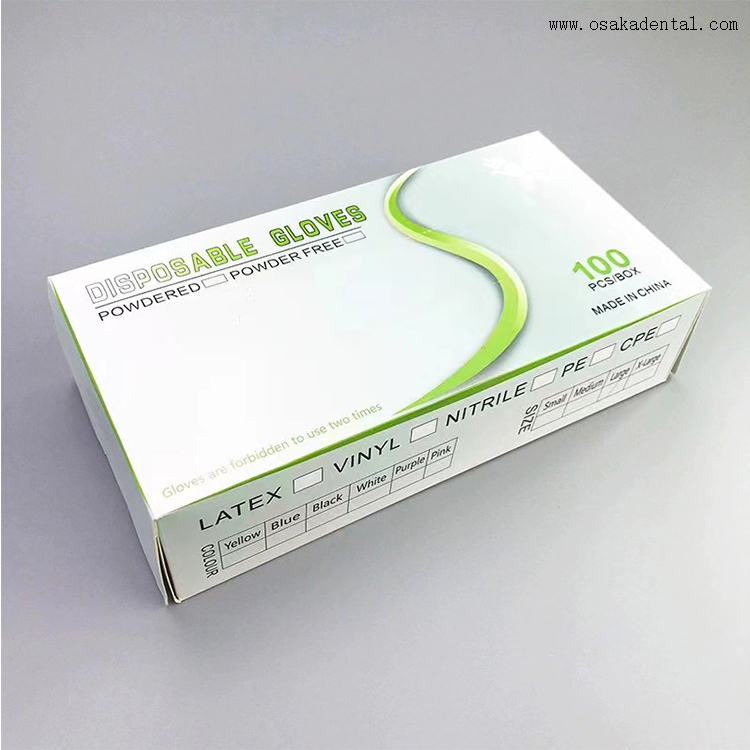 Guantes desechables de nitrilo o guantes de goma