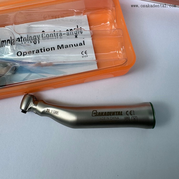 Implante dental 20:1 Contraángulo LED de acero inoxidable