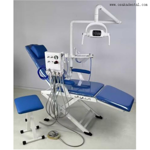 Unidad dental portátil con turbina de pared, lámpara LED y taburete dental