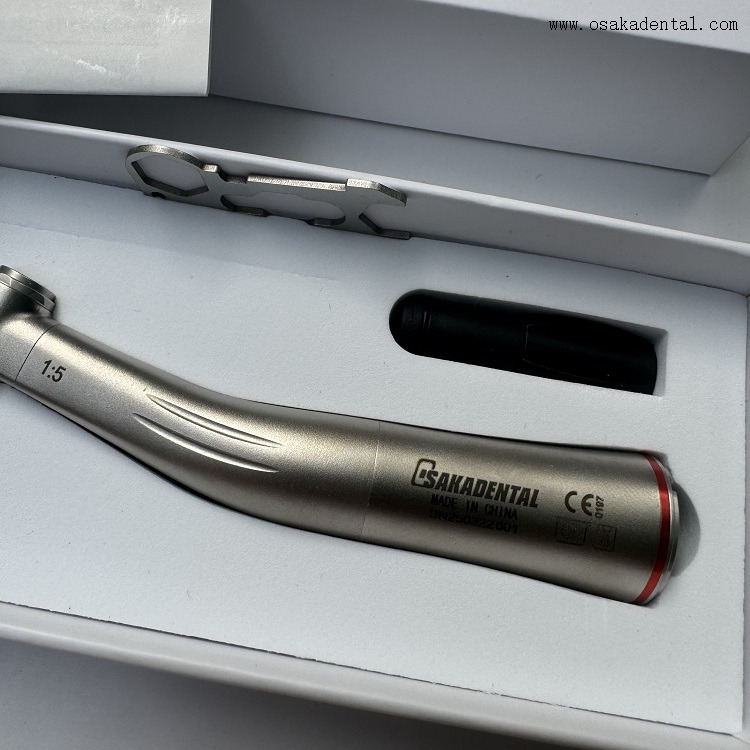 Contraángulo dental de fibra óptica de canal interno 1:5