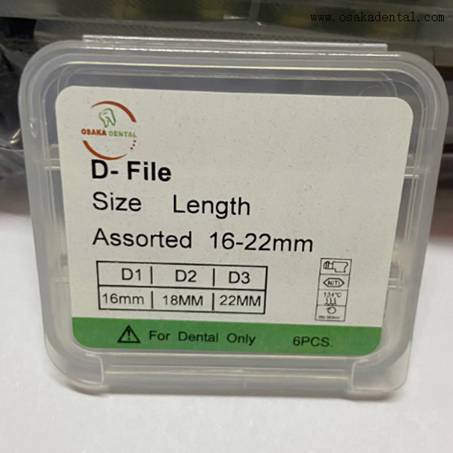 Uso dental de limas de retratamiento endodóntico resistentes a la separación con conicidad alta