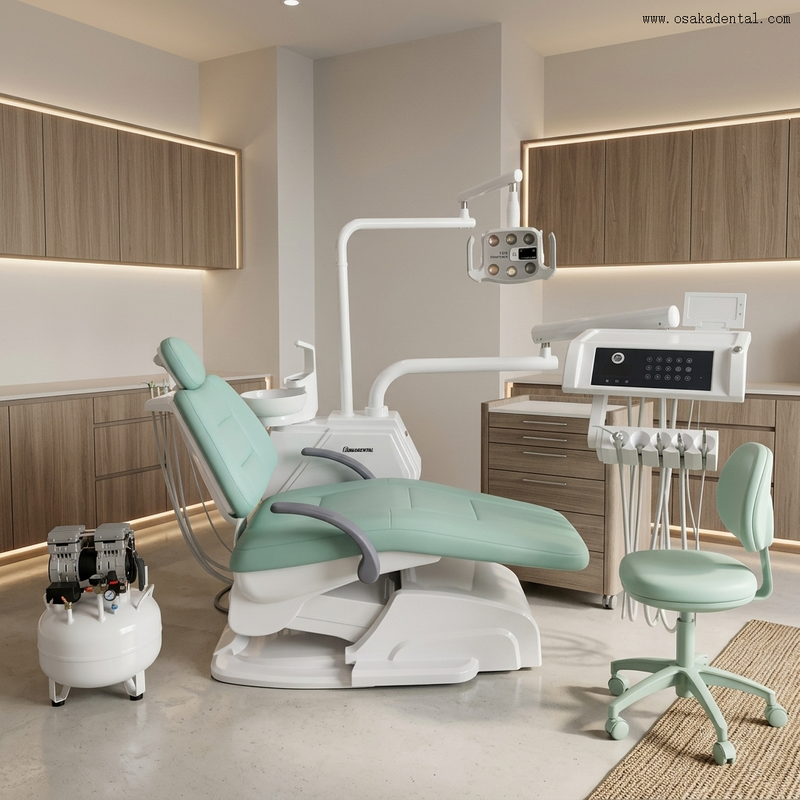 Unidad de sillón dental de alta calidad con bandeja de instrumentos con pantalla táctil