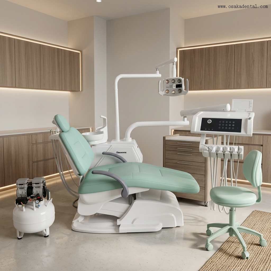 Unidad de sillón dental de alta calidad con bandeja de instrumentos con pantalla táctil