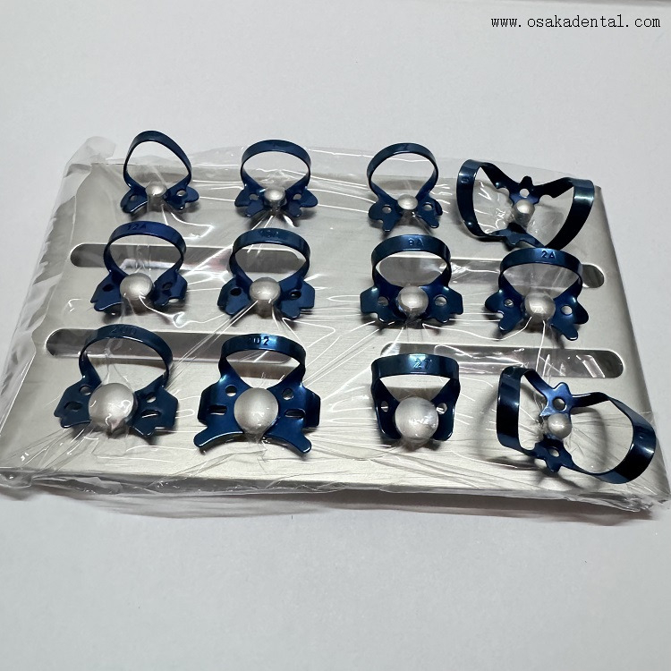 Soporte para dique de goma con clip para el cuidado bucal dental