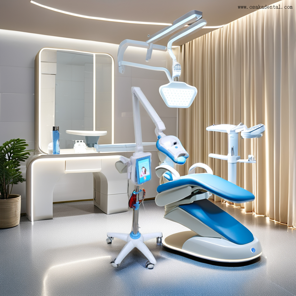 Dispositivo de blanqueamiento dental avanzado para limpieza y brillo dental profesionales en entornos clínicos modernos