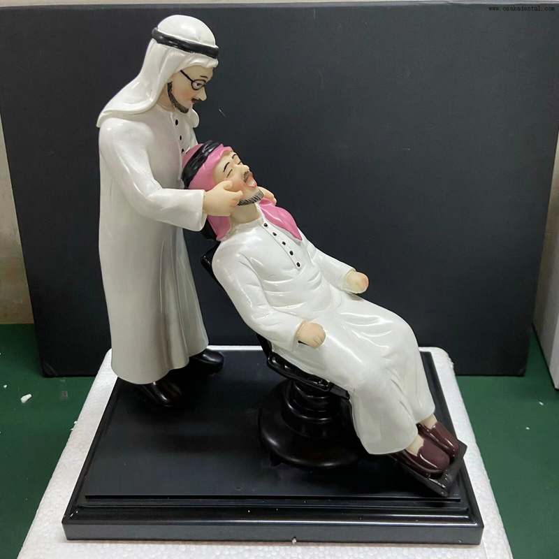 Figura de médico de resina dental profesional para demostración clínica