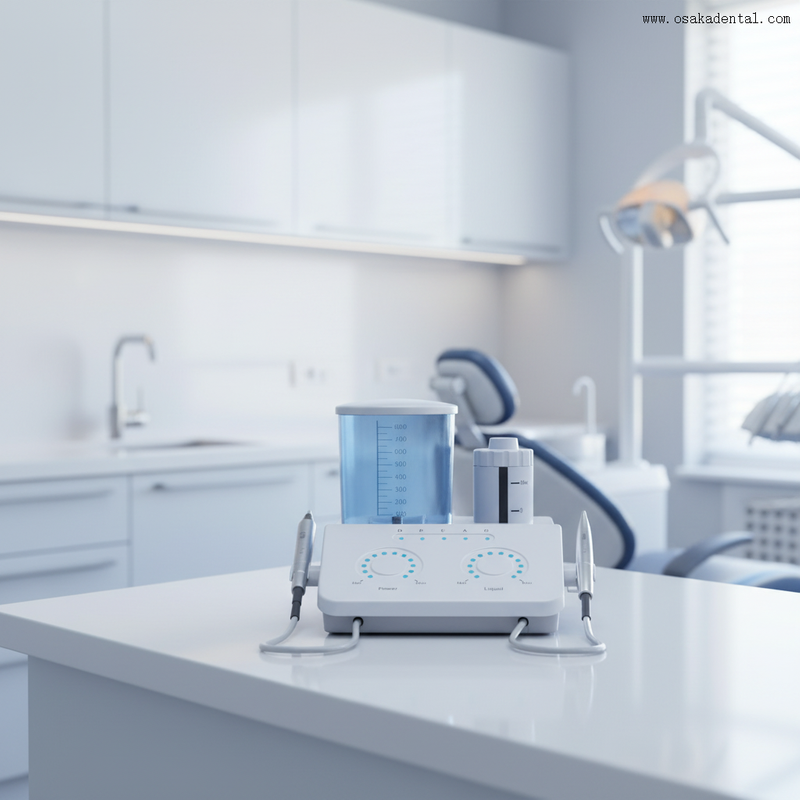 Escalador dental con dispositivo de profilaxis de aire dos en uno