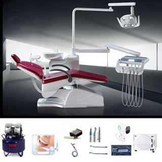Conjunto de sillón dental económico con bandeja de instrumentos de nuevo tipo