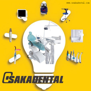 Silla dental con lámpara LED / compresor de aire / escalador / pieza de mano / luz de curado / cámara oral + Monitor OSA-1-LED