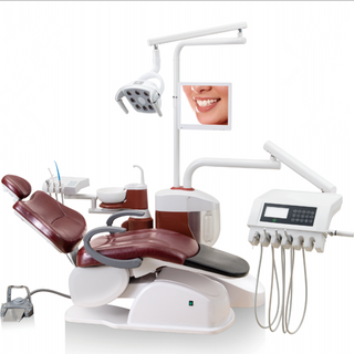 Unidad dental de lujo con bandeja de instrumentos tipo gota con botón de inducción