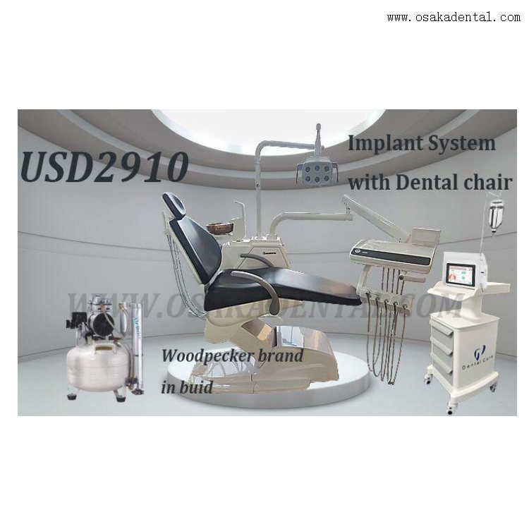 Sillón dental electrónico quirúrgico con taburete de dentista