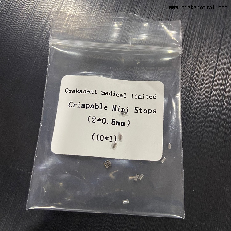 Mini topes crimpables de ortodoncia dental