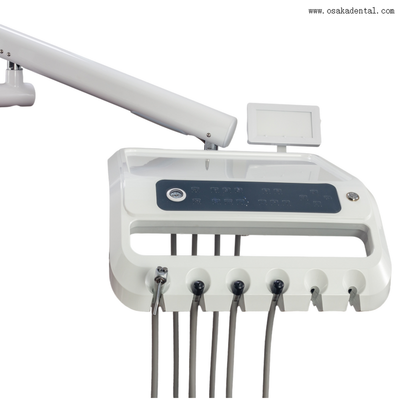 Unidad de sillón dental con botón táctil y sistema de control auxiliar