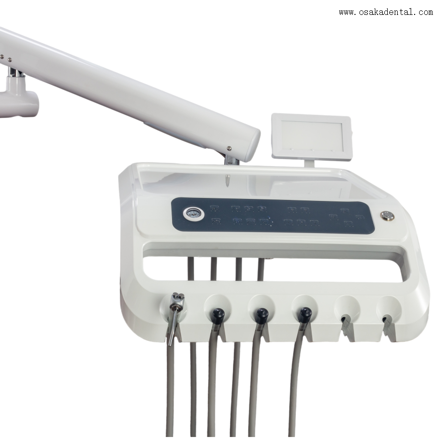 Unidad de sillón dental con botón táctil y sistema de control auxiliar