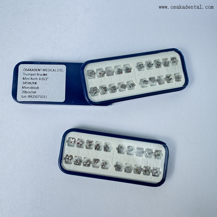 Embalaje de caja de soporte metálico monobloque de ortodoncia ROTH/MBT