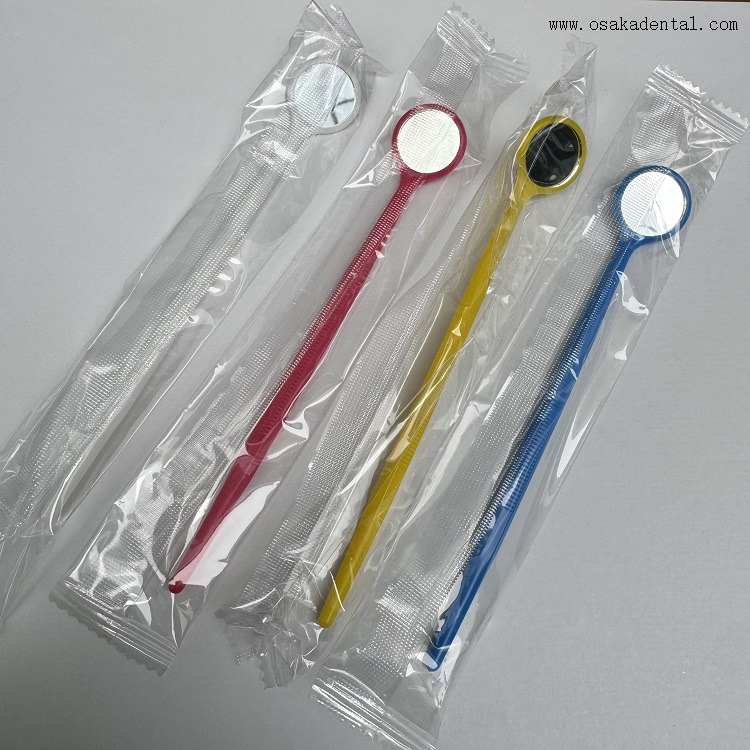 Material desechable dental espejo de boca colorido Q81