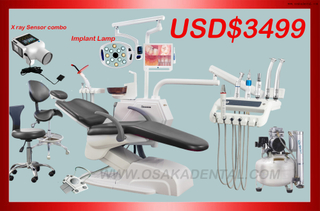 Sillón dental de cuero PU con respaldo alto y tecnología de botones sensibles