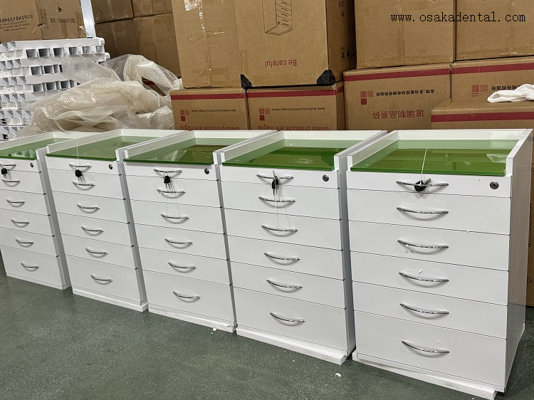 Carro de Herramientas Móvil Dental 5 Cajones con Cerradura OSA-T5