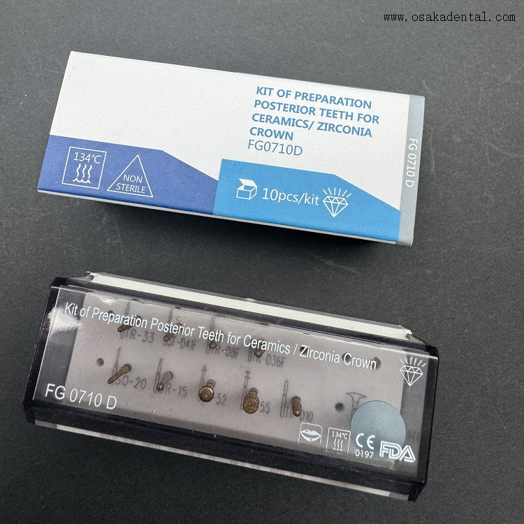 Kit de dientes posteriores dentales FG0710D 10 piezas/kit 