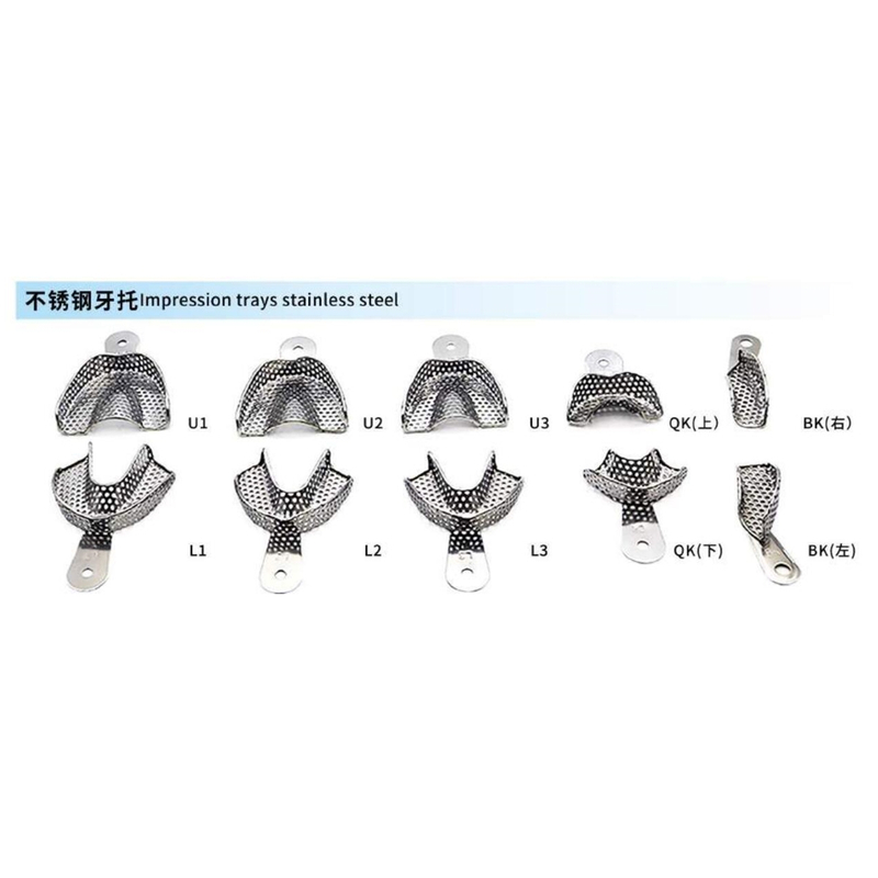 Bandejas de impresión dental Instrumento de acero inoxidable