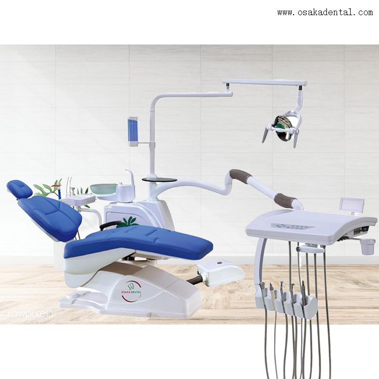 OSA-1-68B Unidad de sillón dental con color azul y brazo fuerte